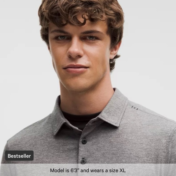 NWOT - Lululemon - Evolution Short-Sleeve Polo Shirt - Size XL, Color: Charcoal - Picture 7 of 8